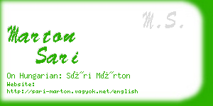 marton sari business card